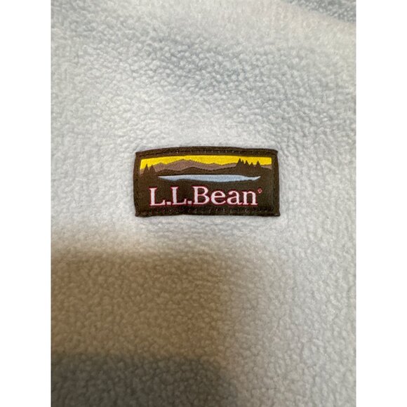 L.L.Bean Womens 3X Plus Full-Zip Fleece Jacket Light Blue Recycled Polyester War - Picture 3 of 7